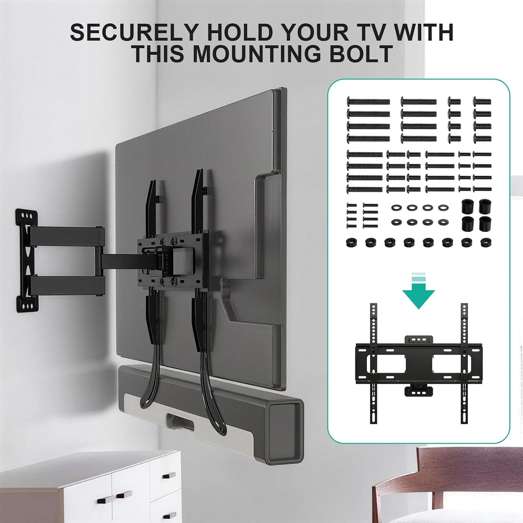 WALI Universal TV Mounting Hardware Set, M4,M5,M6,M8 Screws (UVSP) | TV Mount Screw Kit – Fits Most TVs / Monitor Up To 80". Includes Replacement Screws, Washers & Spacers