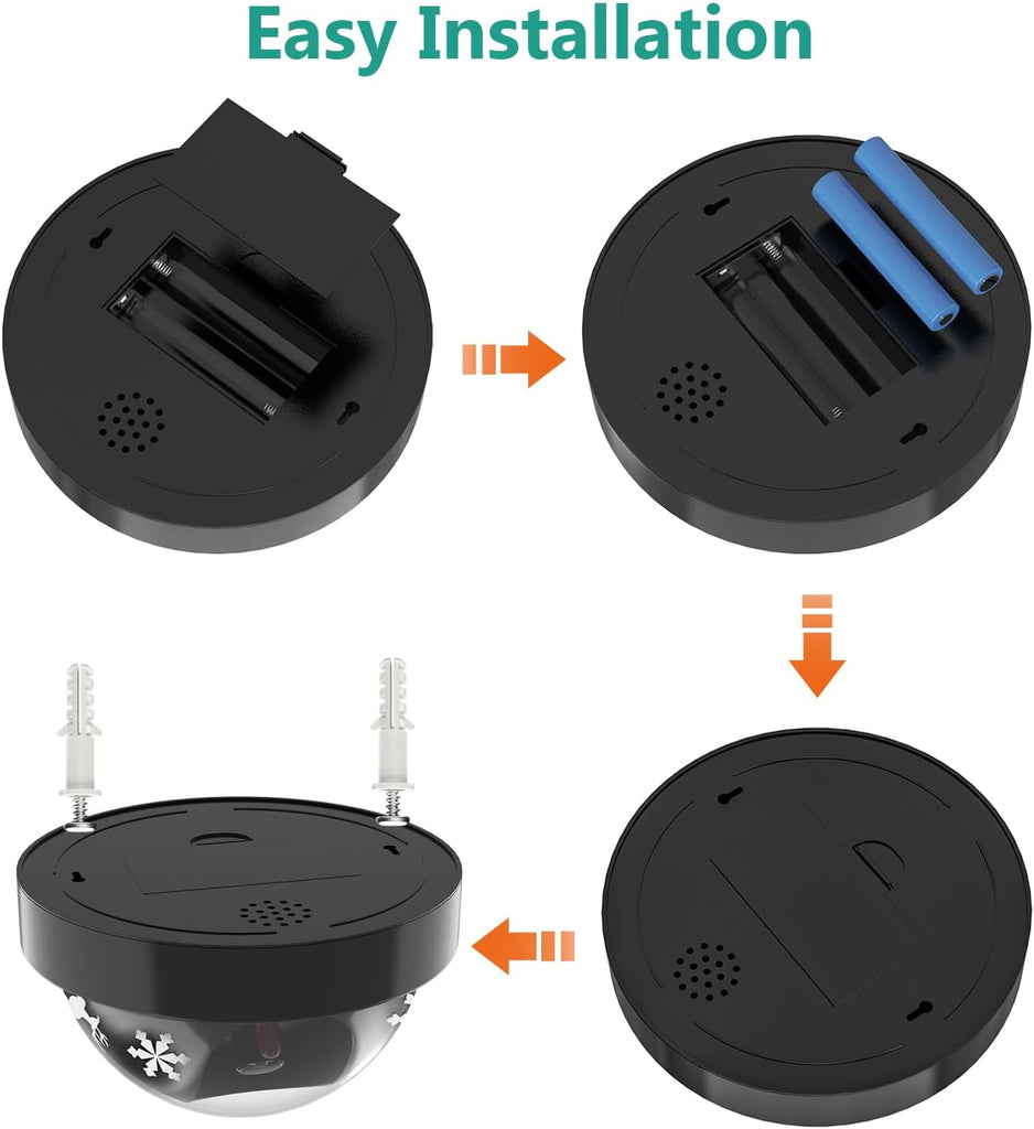 WALI Santa Cam, Santa Camera Ornament with Realistic Red Flashing Light, Fake Dummy Security Cameras Motivate Kids and Prevent Grinch Mischief, Perfect Christmas Decor Indoor & Outdoor-2 Packs(SD-2-CH)