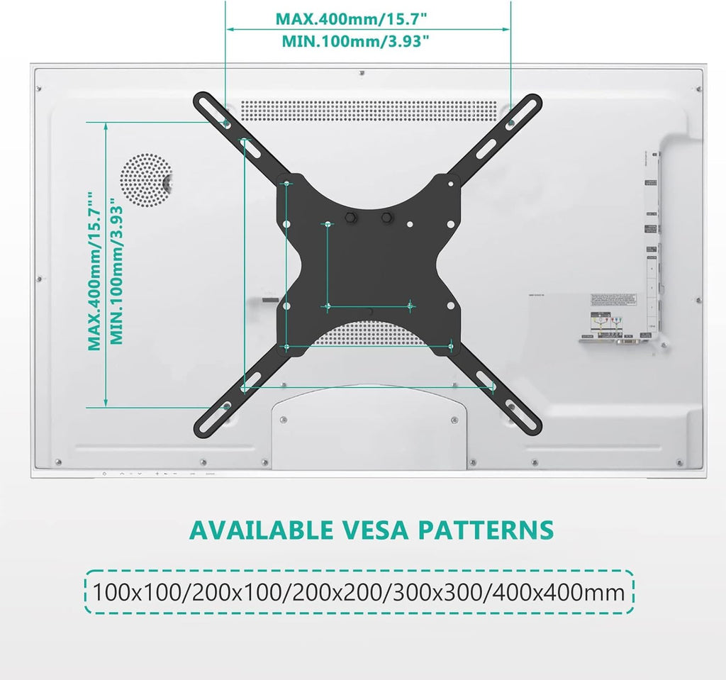 WALI Long Arm TV Ceiling Mount, Fits Most LED, LCD, OLED and Plasma Flat Screen Display 26 to 65 Inch, up to 110 Lbs, Height Extension up to 58 Inch, Mounting Holes up to 400x400mm (CM2665XL), Black