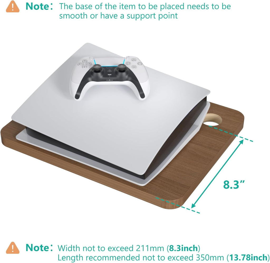 WALI Floating TV Shelves for Wall, Projector Shelf Holds Up to 22lbs, Wooden Wall Mounted Shelves for DVD Players, Cable Boxes, Game Consoles, Living Room Decor Accessories (CS201N), 1 Shelf, Wood