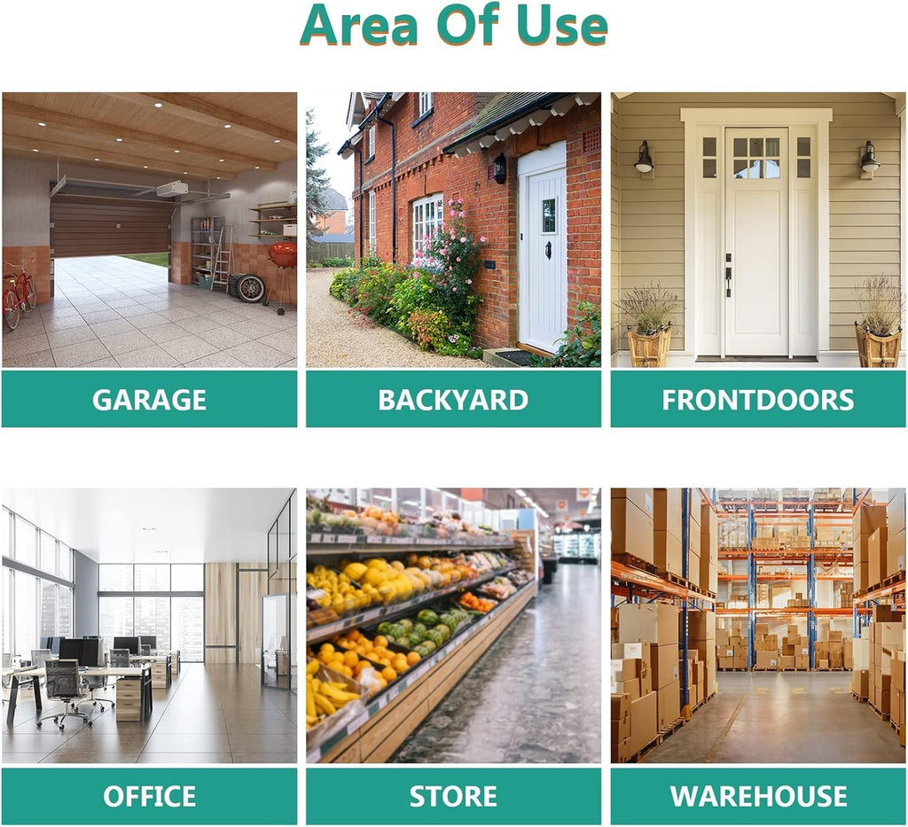 WALI Dummy Fake Security CCTV Dome Camera with Flashing Red LED Light with Security Alert Sticker Decals (SDW-8), 8 Packs, White