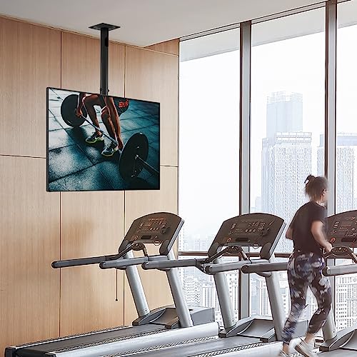 WALI TV Ceiling Mount Adjustable Bracket Fits Most LED, LCD, OLED and Plasma Flat Screen Display 23 to 43 Inch, up to 110 Lbs, Mounting Holes 200x200mm (CM2343), Black