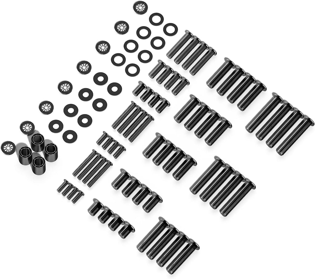 WALI Universal TV Mounting Hardware Kit Set Includes M4 M5 M6 M8 TV Screws and Spacer Fit Most TVs up to 80 inch (UVSP), Black