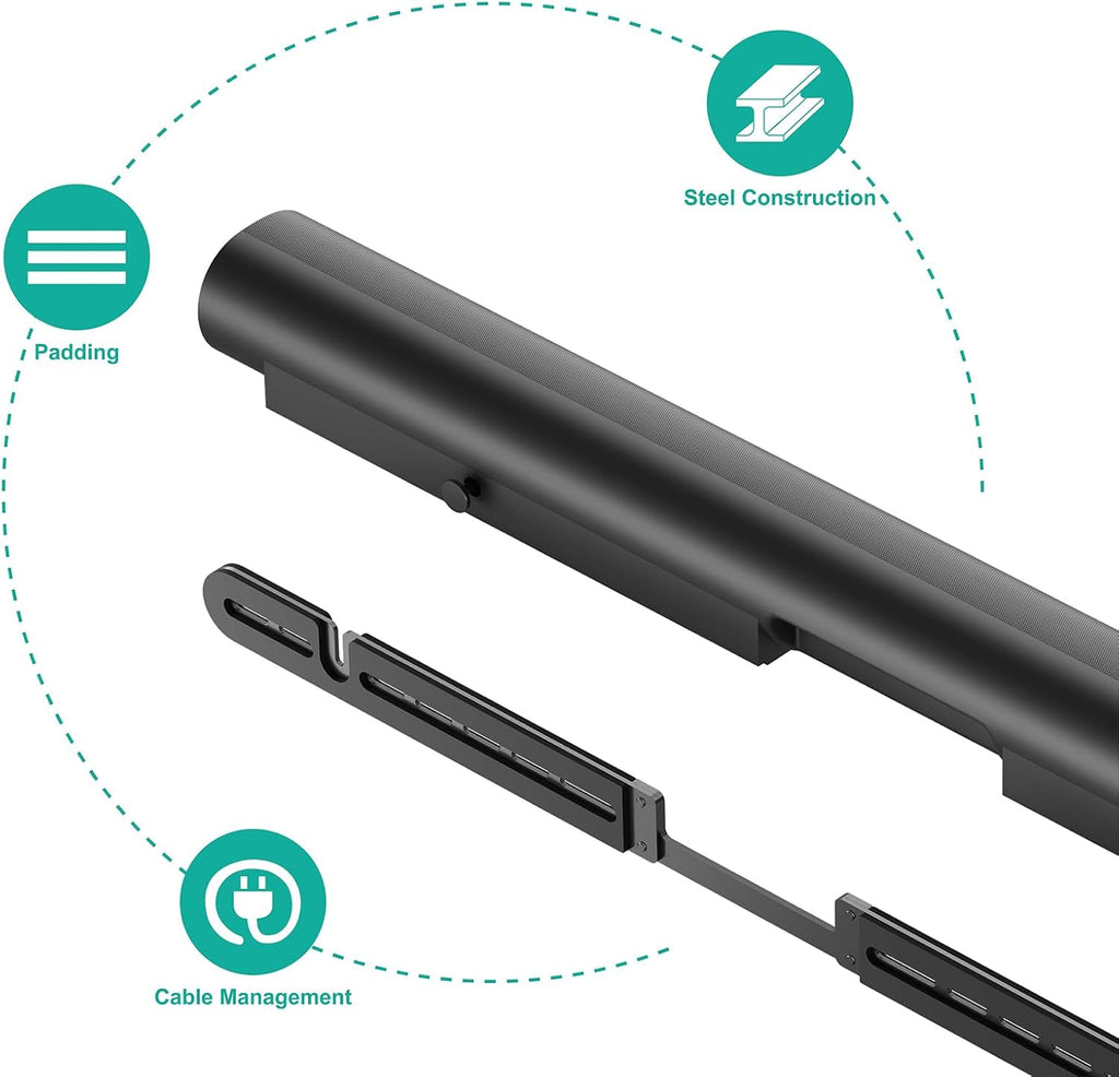 WALI Soundbar Mount for Sonos Arc and Sonos Arc Ultra - Sound bar Wall Mount Bracket, Minimalist Design, Perfect for Under TV Installation, Black(SON003-B)