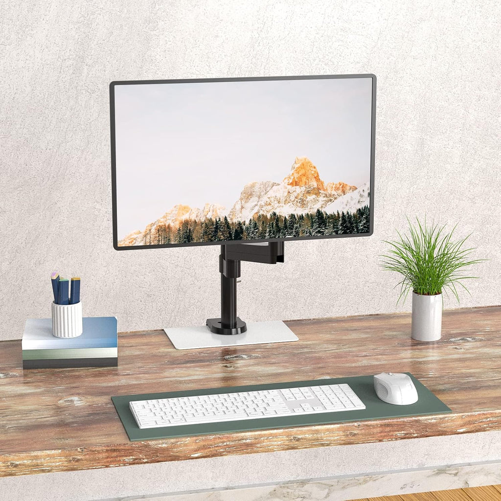 WALI Computer Monitor Arm Clamp, C Bracket Clamp, Steel Reinforcement, for Most Monitor Mount Stand Grommet C Clamp Installation (CGRP-W), White