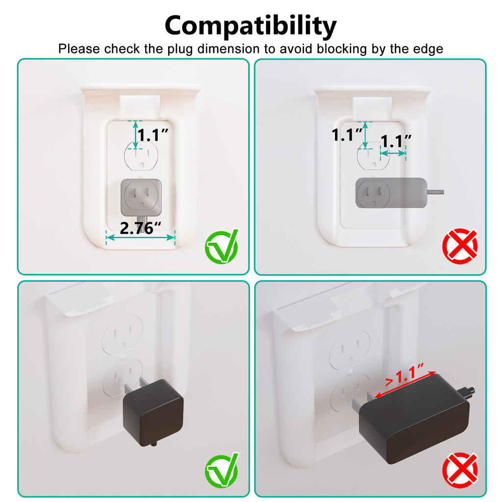 Wall Outlet Shelf Holds up to 10 lbs OLS001-W