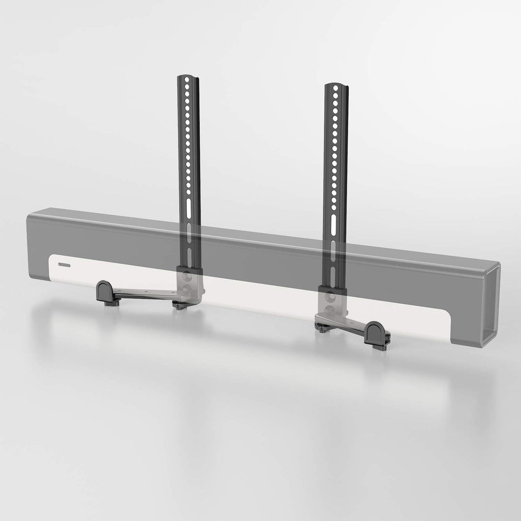 WALI Universal Sound Bar Mount - Adjustable Holder for Samsung, Bose, Sonos,Lg,Vizio and Most Soundbars 20''-45'' Wide, Fits Most 23-65 Inch TVs, Supports 33 lbs, Easy Installation, Black (SBR203)