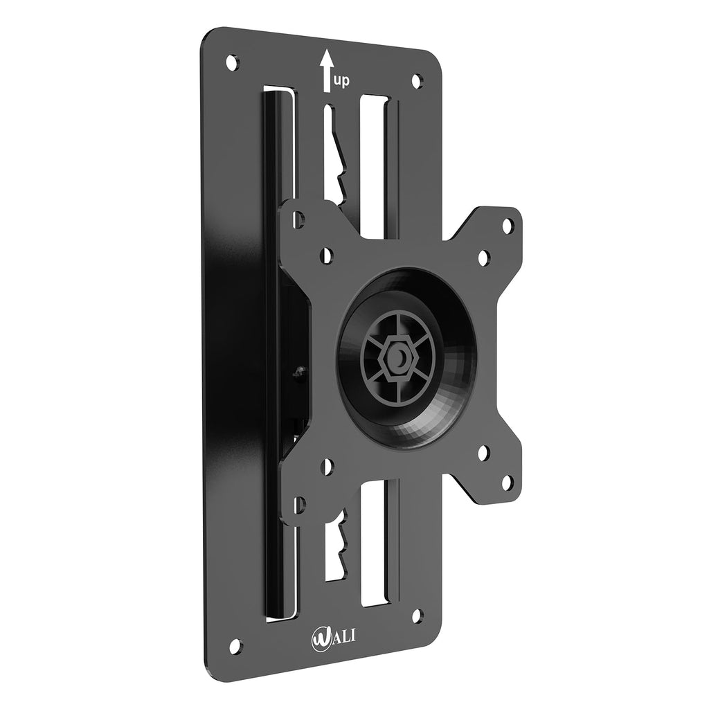 WALI Single Monitor Wall Mount, Height Adjustable for 17-32 inch Computer Monitor Bracket, up to 17.6 Lbs, Fits 1 Screen with Max Mounting Holes 100x100mm (1732LM), Black