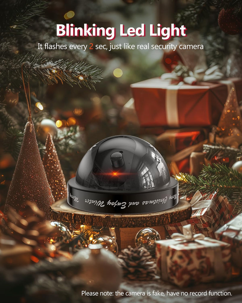 WALI Santa Cam, Santa Camera Ornament with Realistic Red Flashing Light, Motivate Kids and Prevent Grinch Mischief, Perfect Christmas Decor Indoor & Outdoor-1 Pack