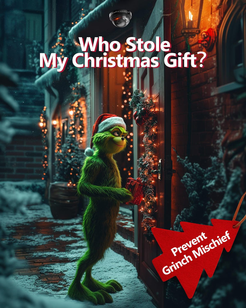 WALI Santa Cam, Santa Camera Ornament with Realistic Red Flashing Light, Motivate Kids and Prevent Grinch Mischief, Perfect Christmas Decor Indoor & Outdoor-1 Pack