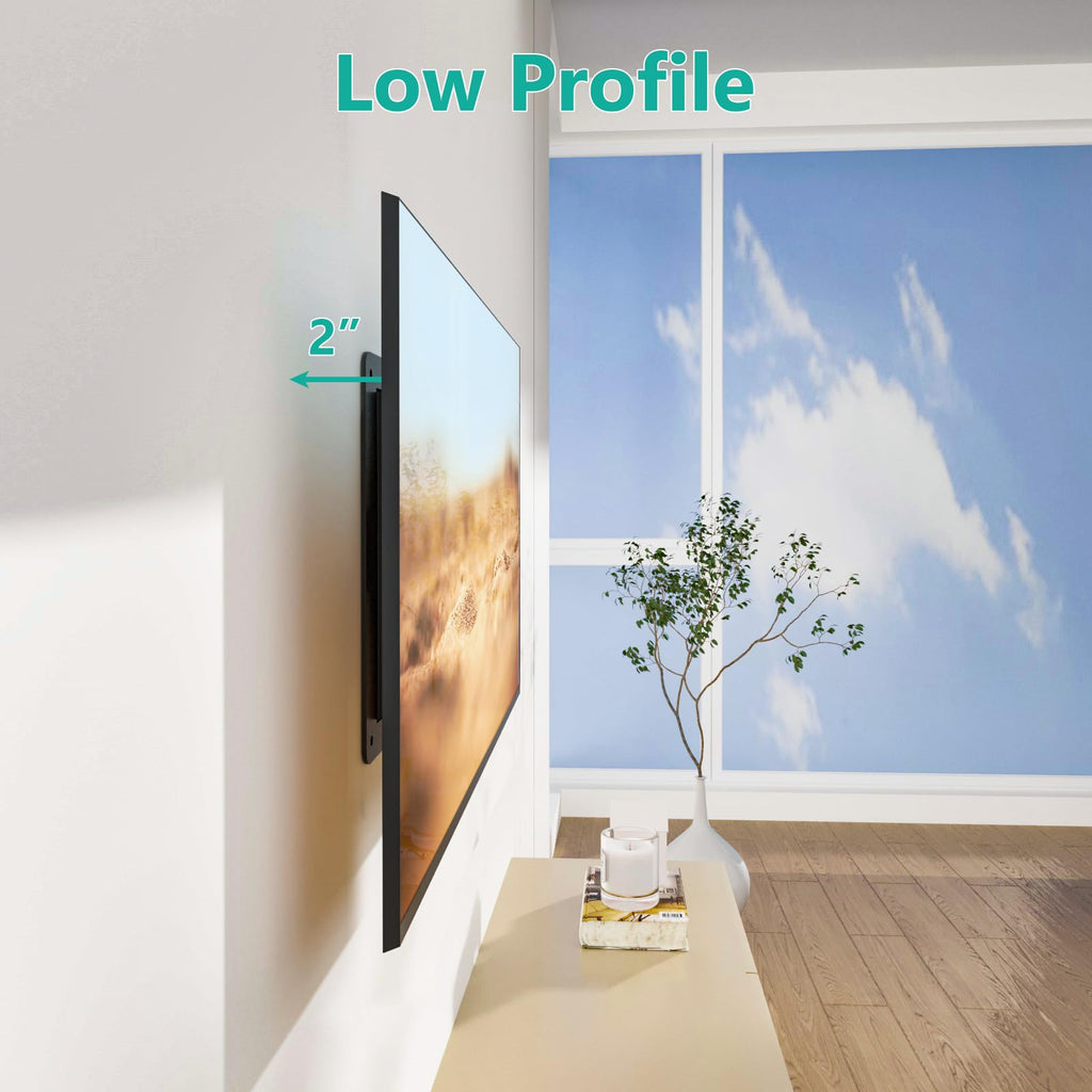 WALI Single Monitor Wall Mount, Height Adjustable for 17-32 inch Computer Monitor Bracket, up to 17.6 Lbs, Fits 1 Screen with Max Mounting Holes 100x100mm (1732LM), Black