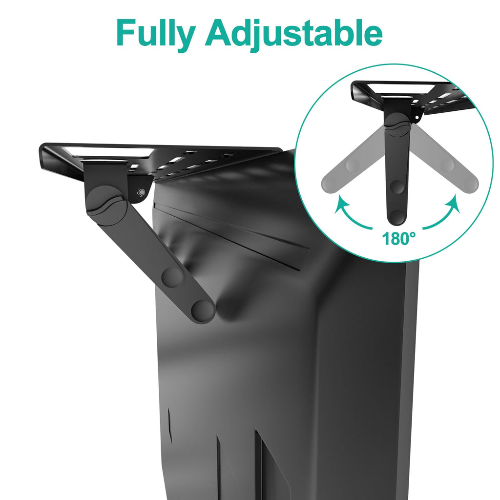 WALI TV Top Shelf, Adjustable Monitor Shelf with 2 Storage Boxes, Stitchable Floating TV Stand Holds Up to 5.5lbs for Speaker, Media Boxes, Game Console, Router Shelves 34.65×4.3'' (TSH004-2B), Black