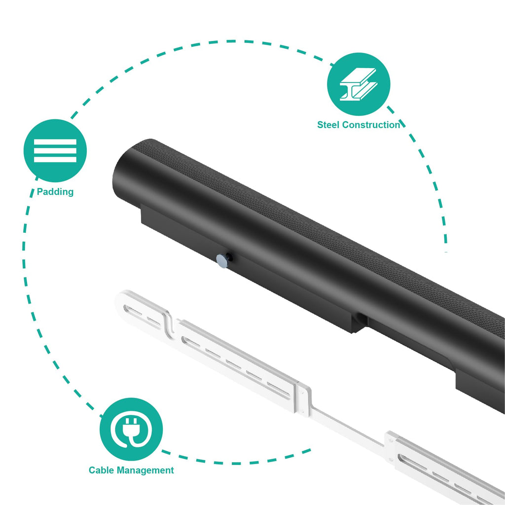 WALI Soundbar Wall Mount, Designed for Sonos Arc and SONOS ARC Ultra, Low Profile Sound Bar Mount Bracket Under TV with Hardware Kit, Easy to Install (SON003-W), White
