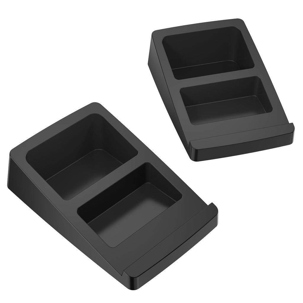 WALI Desktop Speaker Stand Riser, Desk Studio Speaker Wedge with 15° Incline Design Improve Listening Experience, Desk Audio Stand for Bookshelf, Laptop and Studio Speaker (SDS001XL), Black