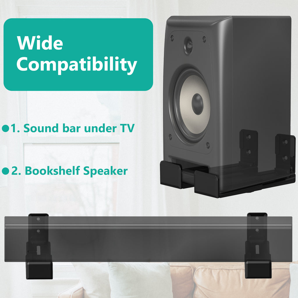Center Channel Speaker Wall Mount Dual Bracket Holder Stands SLK202