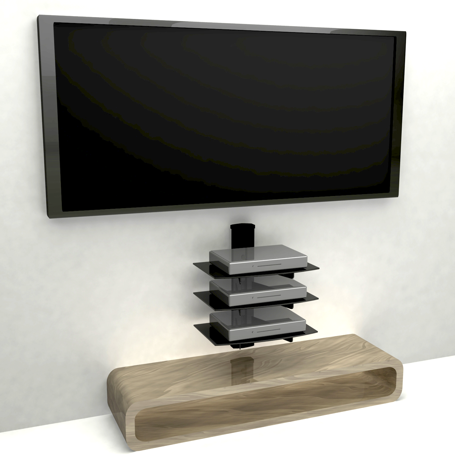 Floating Wall Mounted Triple Shelf CS203