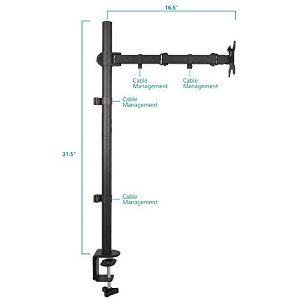 Extra Tall Single Monitor Desk Mount M001XL