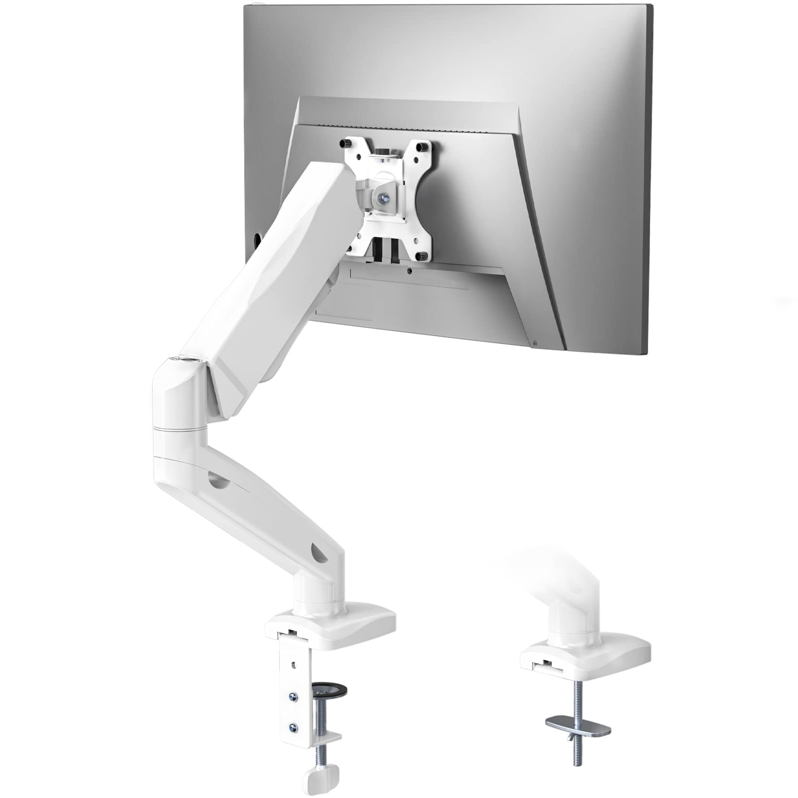 Single Monitor Stand, Adjustable Gas Spring Arm GSMP001W - WALI ELECTRIC
