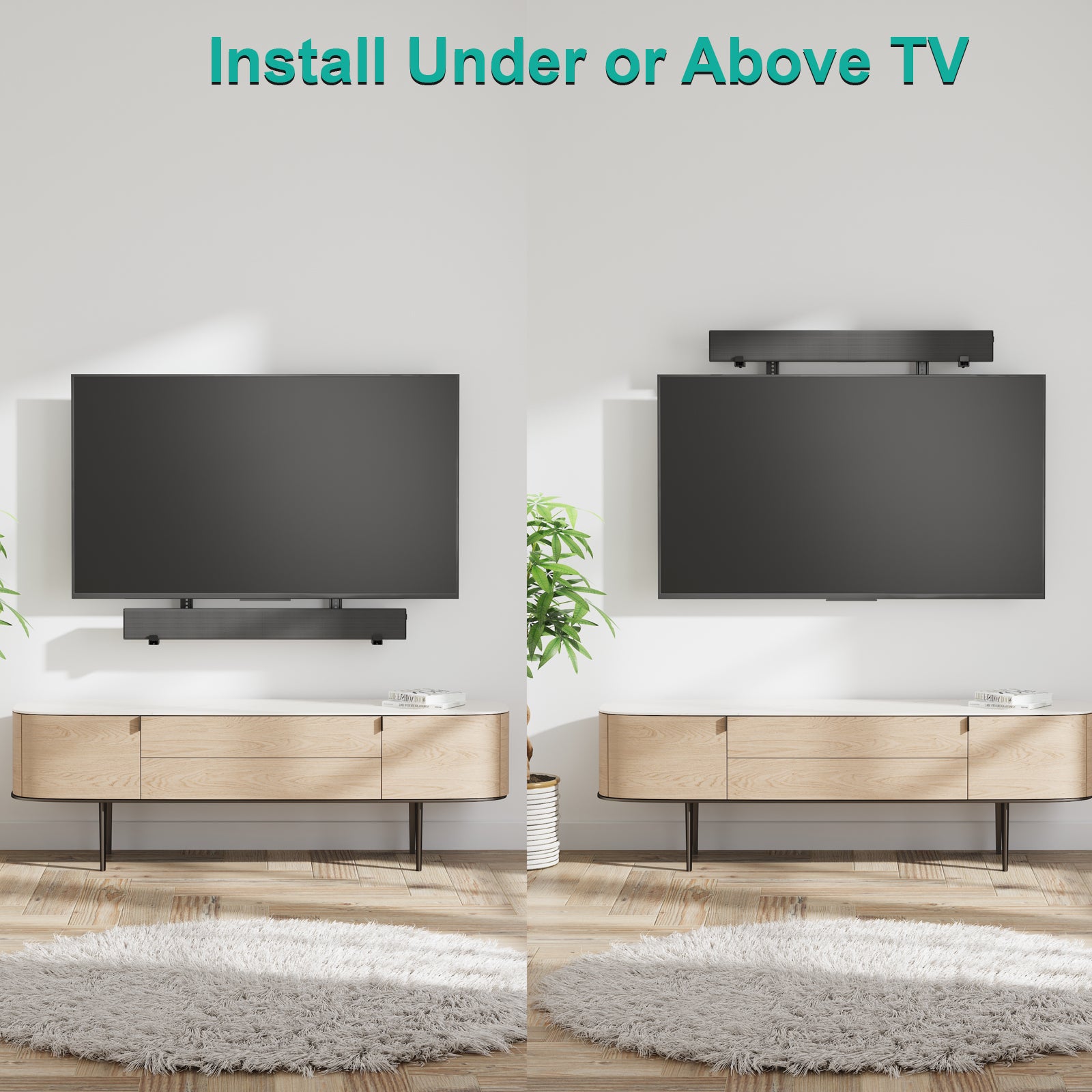 Tv Stand Wall Mounted Tv And Soundbar Tv Stand Tv Wall Bracket