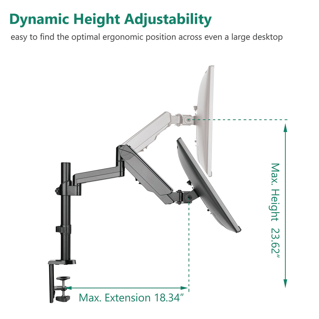 Gas Spring Monitor Desk Mount  GSDM001